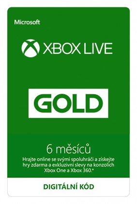 Microsoft Xbox Live Gold Membership - Xbox 360, Xbox One karta předplatného (6 měsíců) - ESD - Eurozona