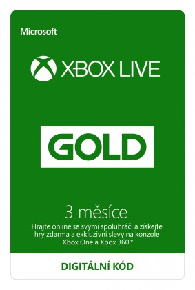 Microsoft Xbox Live Gold Membership - Xbox 360, Xbox One karta předplatného (3 měsíce) - ESD - Eurozona