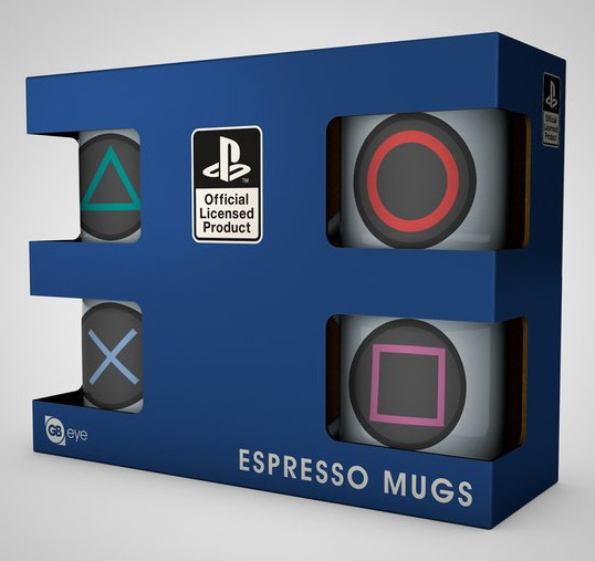 Hrnček PlayStation - Espresso Sada - 4 ks