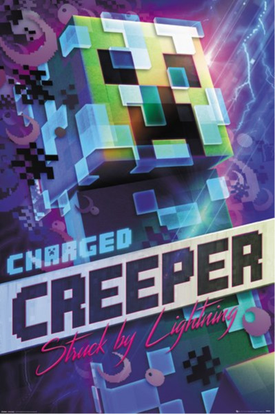 Plagát Minecraft - Charged Creeper