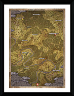 Zarámovaný plagát Xzone Originals - Kingdom Come: Deliverance - Mapa (ver. 2)