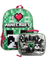 Batoh Minecraft - I Love Minecraft + taška na obed