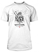 Tričko Zaklínač 3 - Sketched Geralt (veľkosť M)