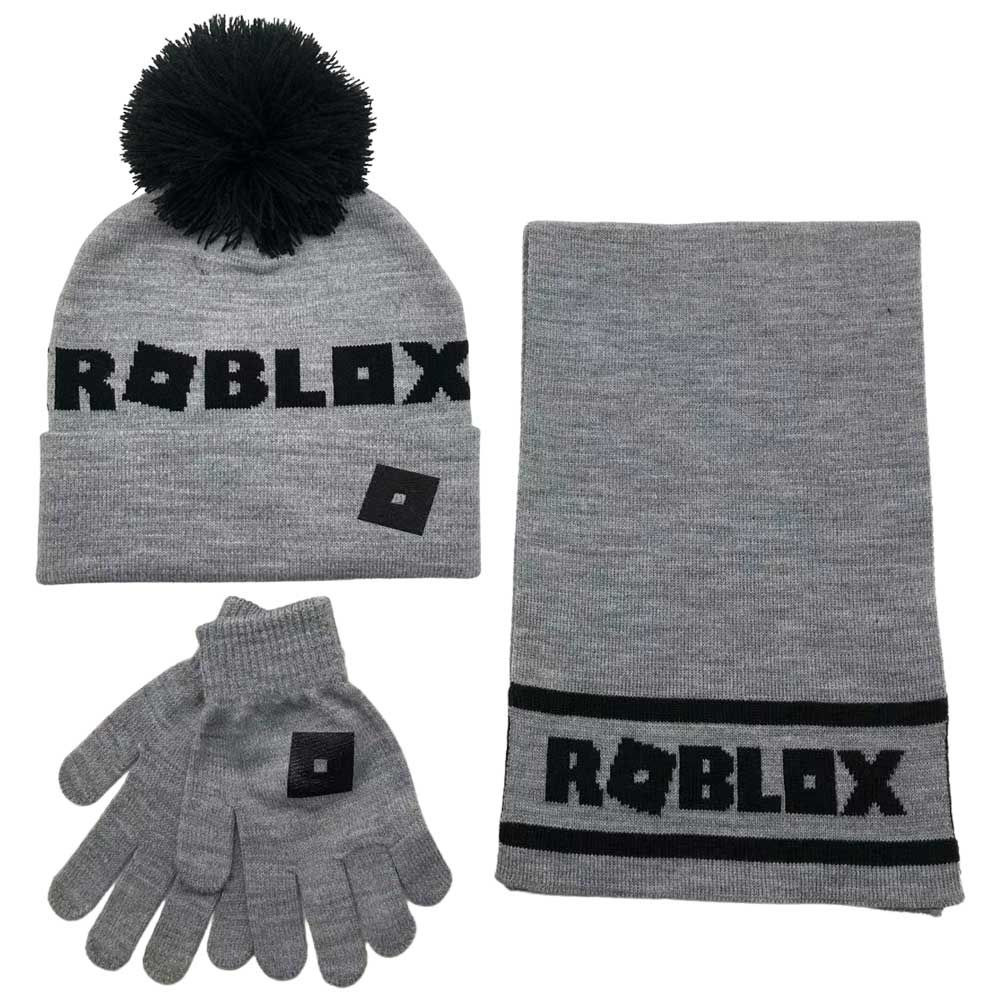Čiapka s rukavicami a šálom detské Roblox - Logo