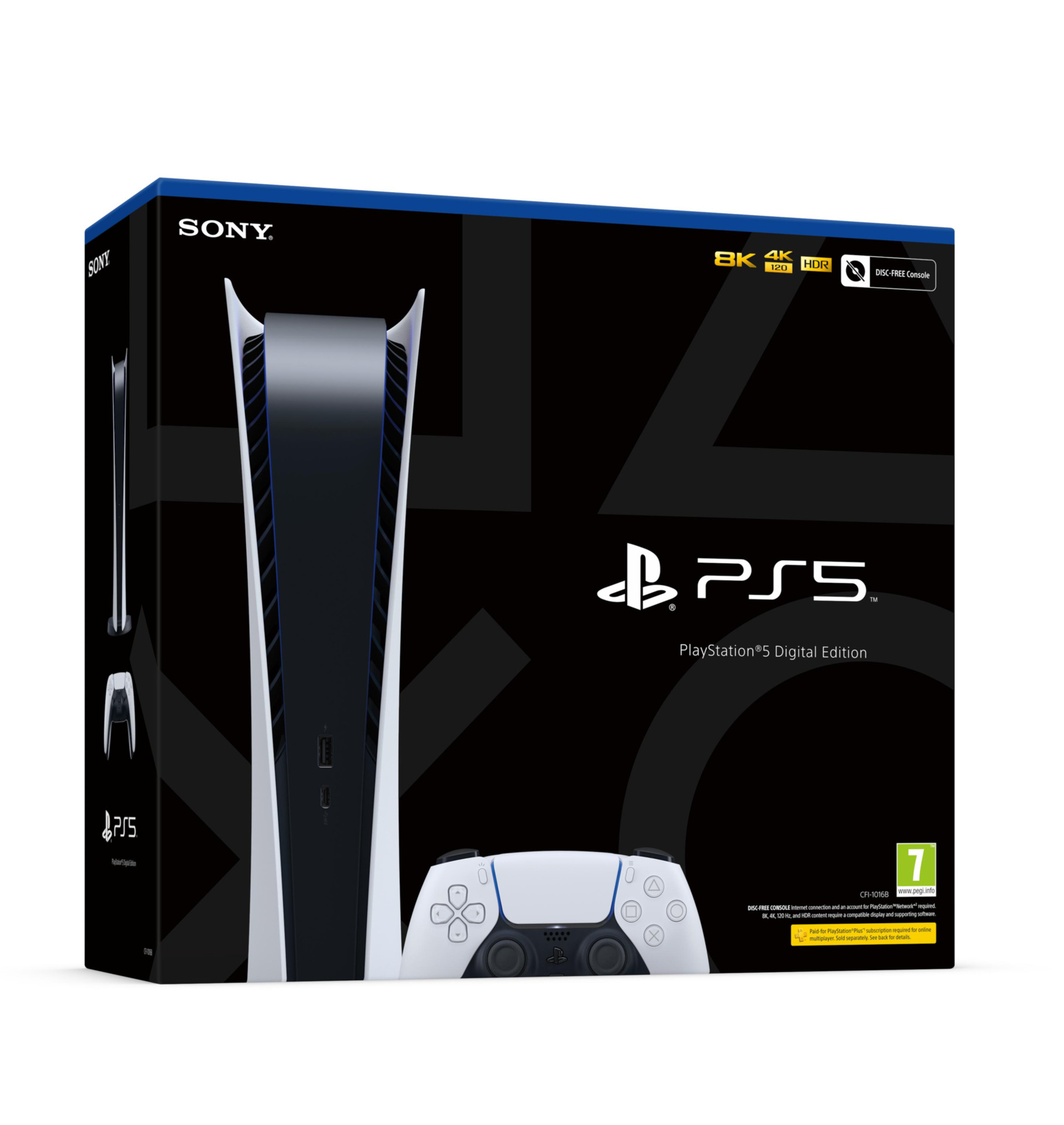 Konzola PlayStation 5 825 GB - Biela (Digital Edition) + ovládač podľa  výberu PS5