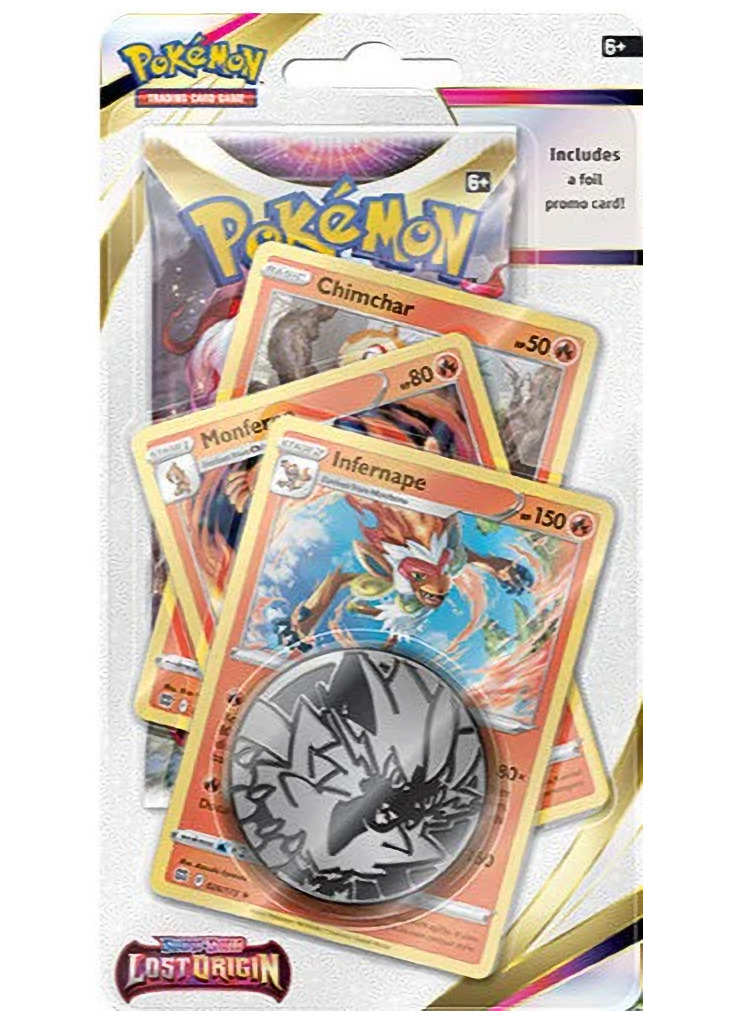 Kartová hra Pokémon TCG: Sword & Shield Lost Origin - Premium Checklane Blister booster (Infernape)