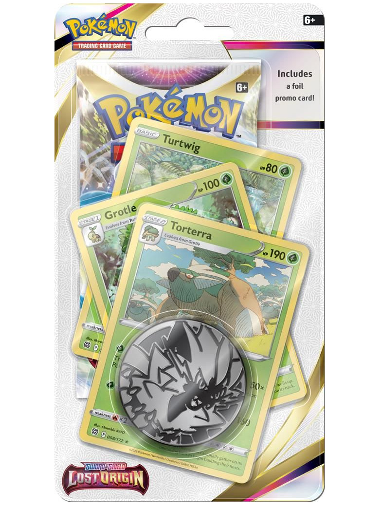 Kartová hra Pokémon TCG: Sword & Shield Lost Origin - Premium Checklane Blister booster (Torterra)