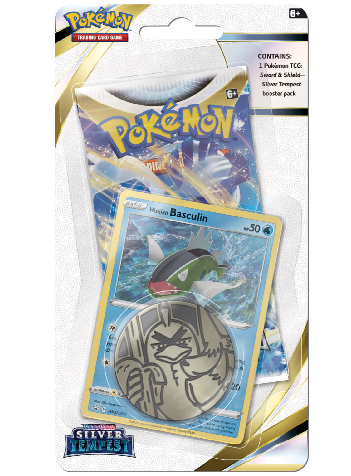 Kartová hra Pokémon TCG: Sword & Shield Silver Tempest - Checklane Blister booster (Hisuian Basculin)