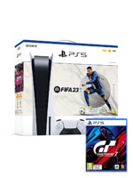 Konzola PlayStation 5 825 GB - Biela + FIFA 23 + Gran Turismo 7