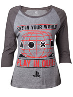 Tričko dámske PlayStation - Live In Your World Raglan 