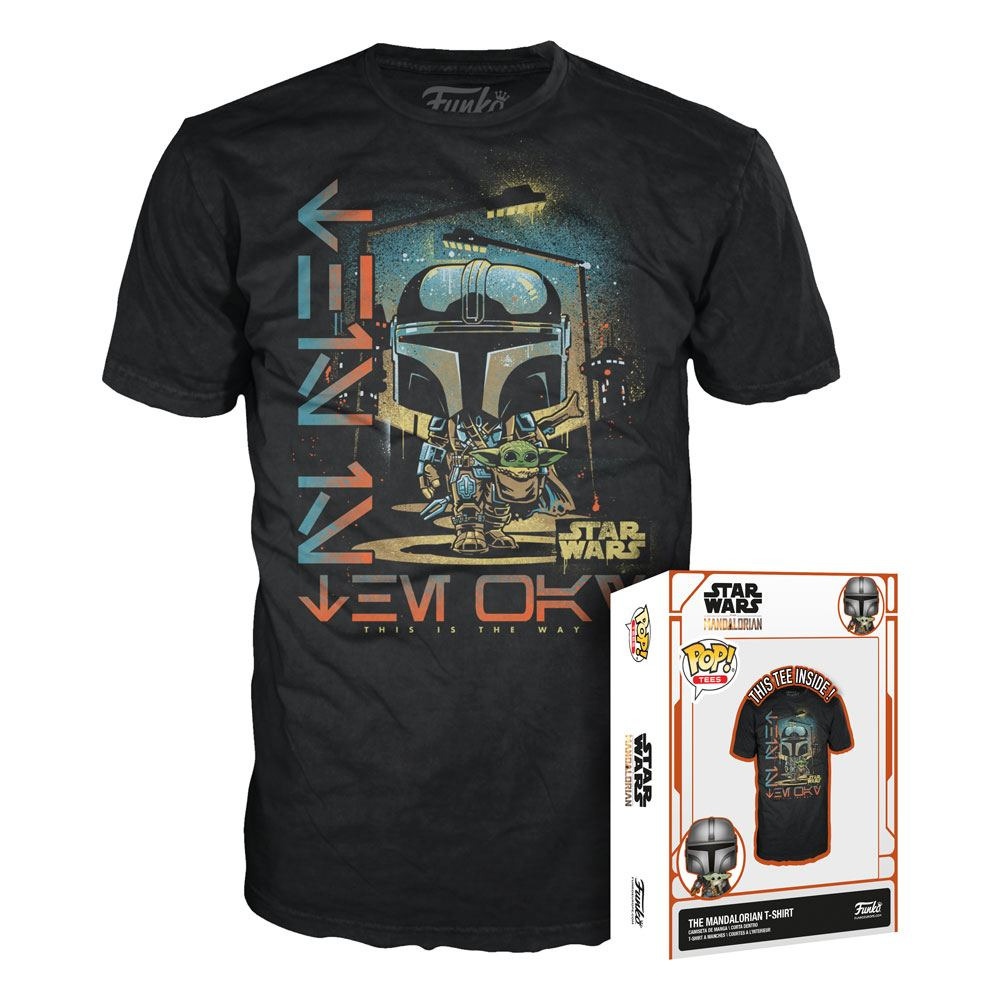 Tričko Star Wars: The Mandalorian - Mando with Grogu