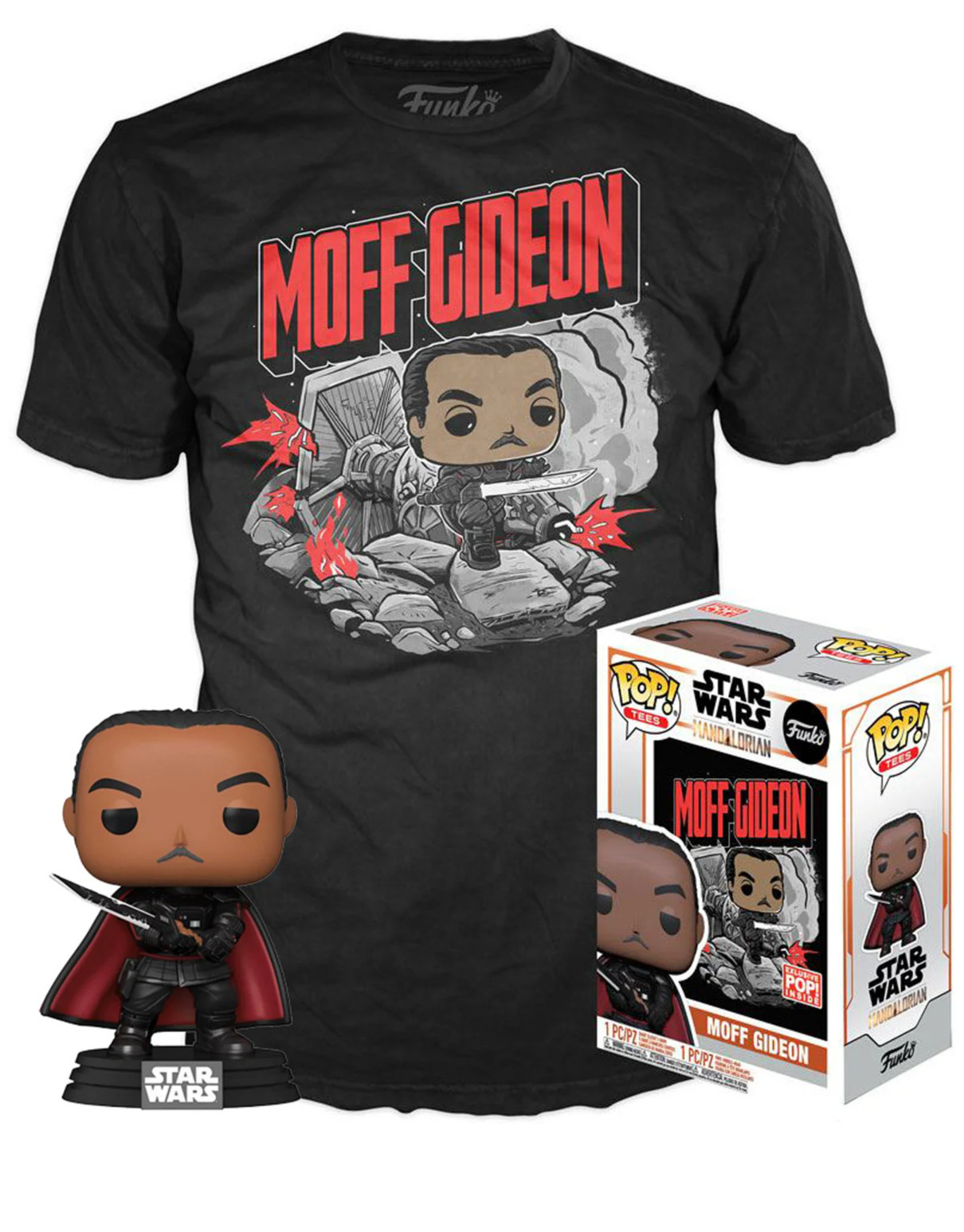 Tričko Star Wars: The Mandalorian - Moff Gideon + figurka Funko