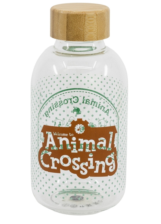 Fľaša na pitie Animal Crossing - Logo (sklenená)