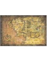 Plagát Lord of the Rings - Middle Earth Map