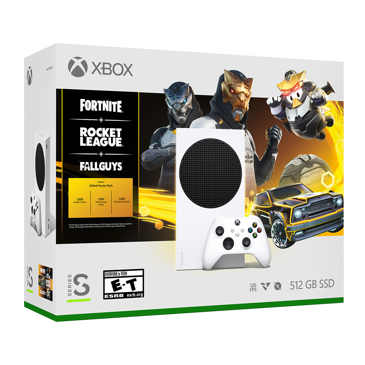 Konzola Xbox Series S 512GB - Holiday Bundle (Fortnite + Rocket League + Fall Guys)