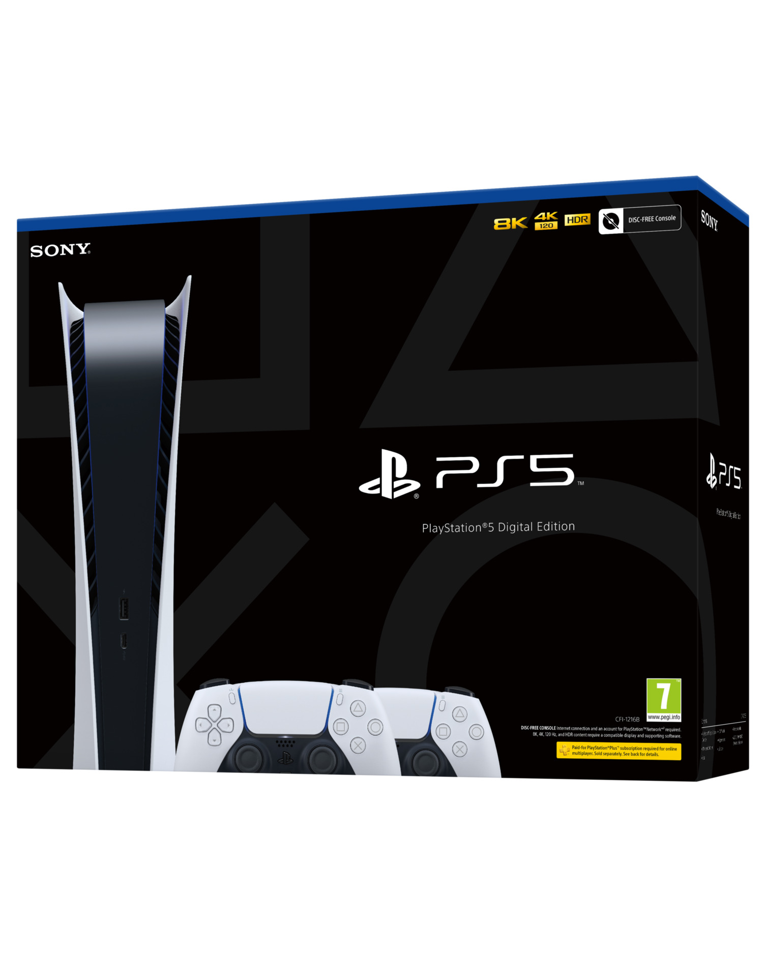 Konzola PlayStation 5 825 GB - Biela (Digital Edition) + 2x DualSense biely