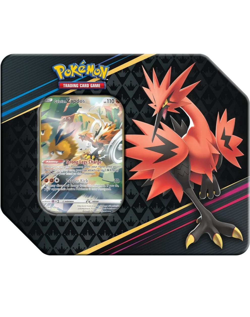 Kartová hra Pokémon TCG - Crown Zenith Premium Art Tin - Zapdos