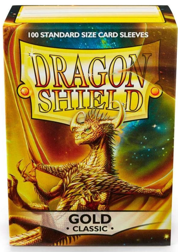 Ochranné obaly na karty Dragon Shield - Standard Sleeves Classic Gold (100 ks)