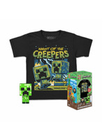 Tričko detské Minecraft- Blue Creeper + figúrka Funko Pocket POP!