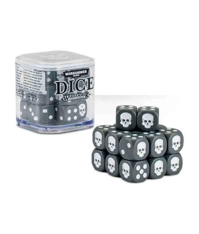 Kocky Warhammer Dice Cube (20ks), šesťstenné - šedé