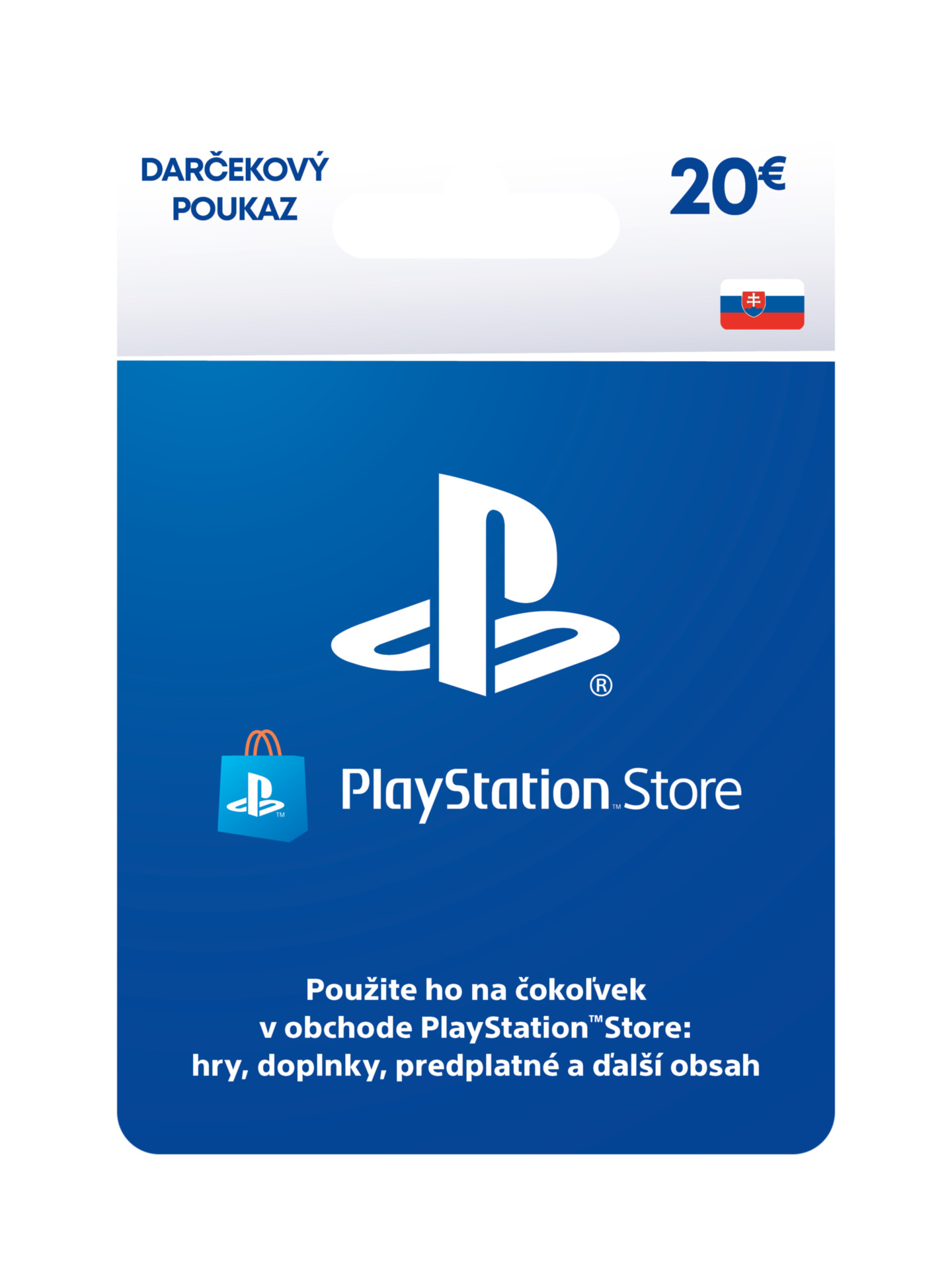 PLAYSTATION STORE – Darčeková karta 20 €