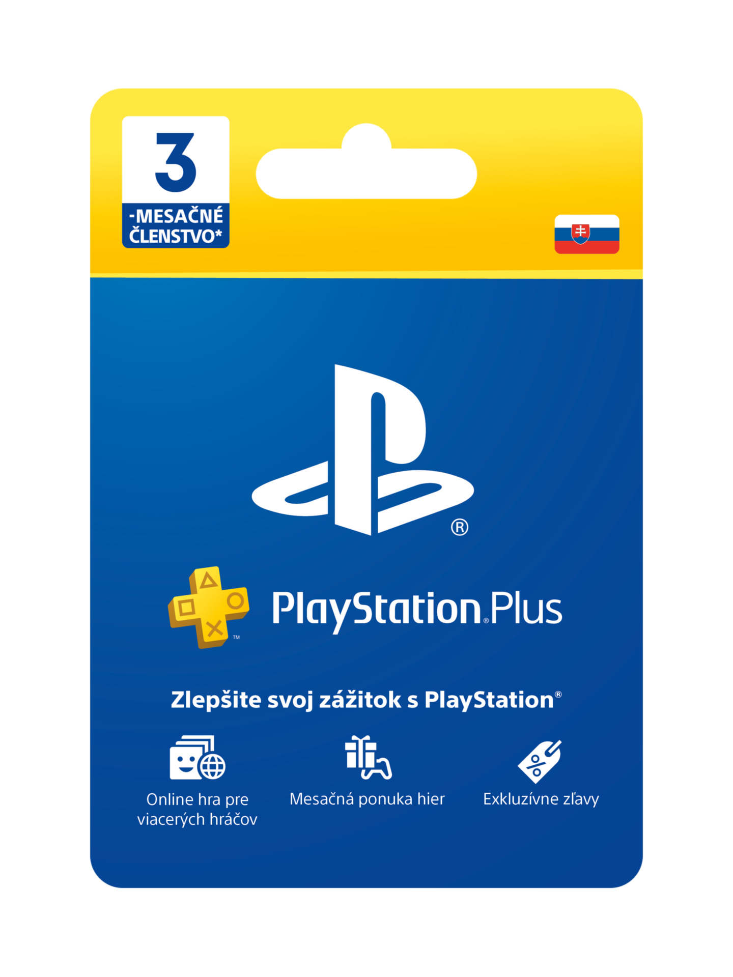 PLAYSTATION PLUS 3 MESIACE – Darčeková karta [PRE SK ÚČTY] (PS4)