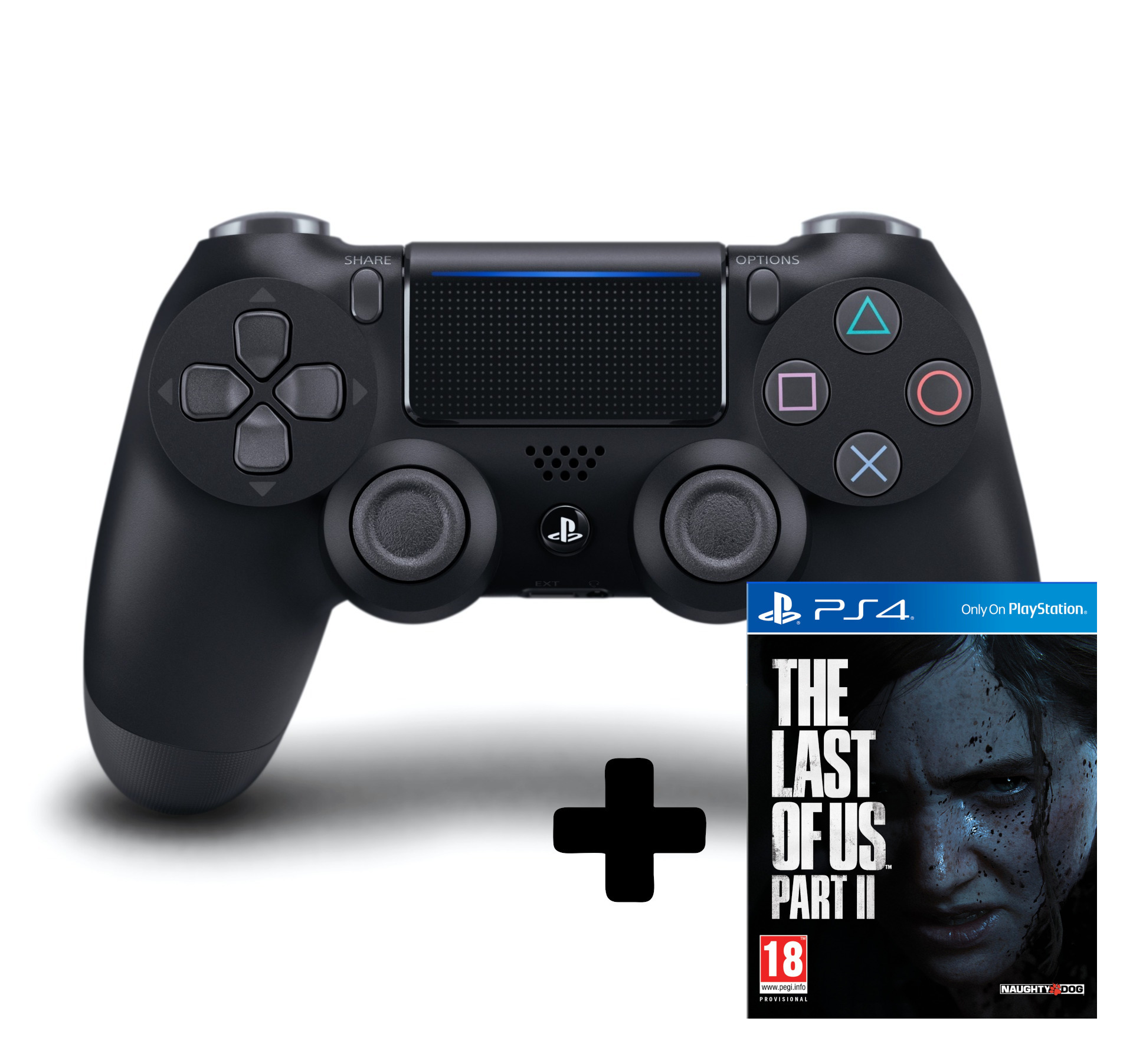 DualShock 4 ovládač Černý V2 + The Last of Us Part II (PS4) Xzone.sk