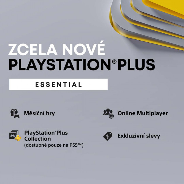 PlayStation Plus Essential - Kredit 650 Kč (3M členství)