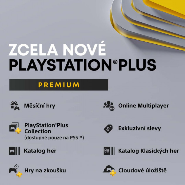 PlayStation Plus Premium - Kredit 1300 Kč (3M členství)