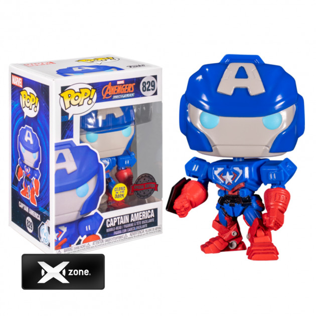 Figurka Avengers Mech Strike - Captain America Glow in the Dark (Funko POP! Marvel 829)